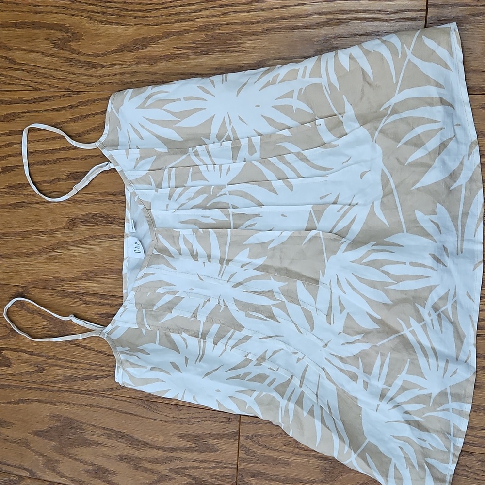 Gap Linen Blend Pintuck Cami, Sz S